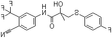 N-[4--氰基-3-(三氟甲基)苯基]-3-(4-氟苯巯基)-2-羟基-2-甲基丙酰胺
